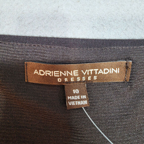 Adrienne Vittadini Flirtation Women's Sleeveless Stretch Midi Dress Black SZ 10 - Picture 6 of 10